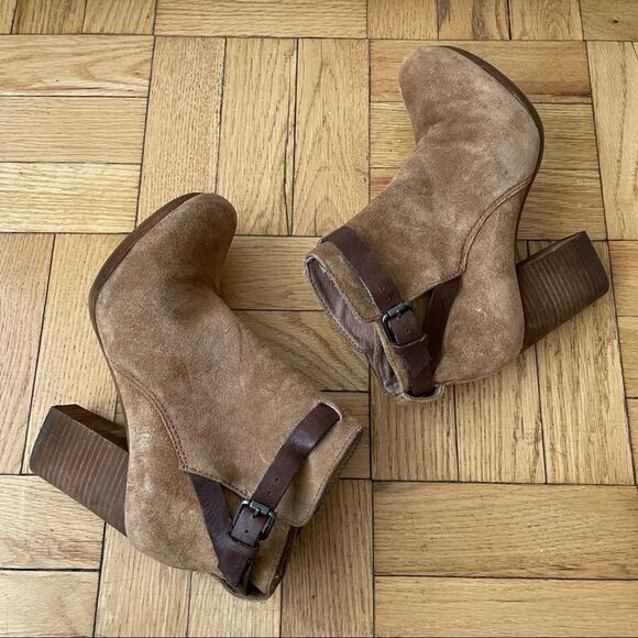 Madewell Suede Heeled Ankle Booties Women's 6 US - Picture 7 of 8